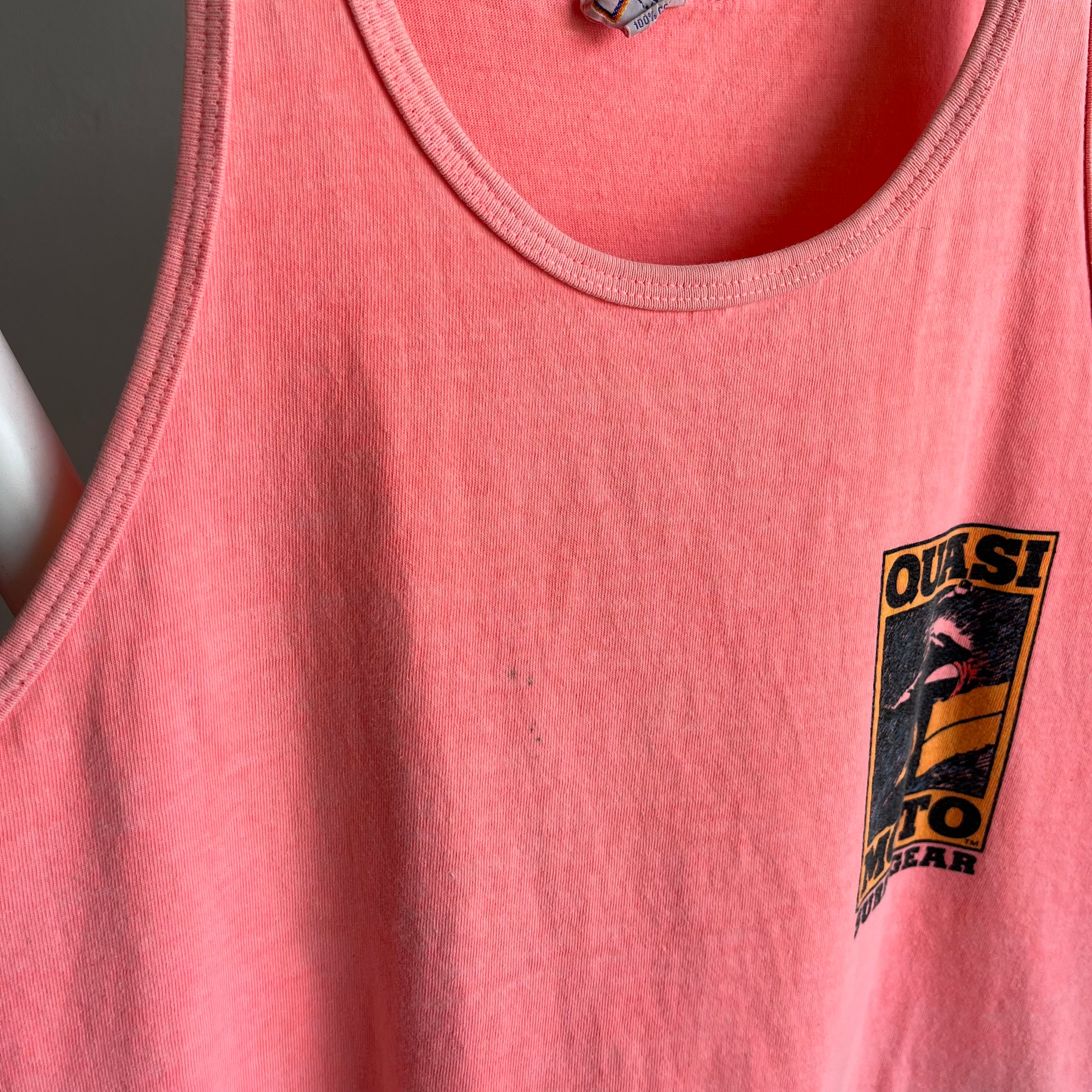 1980s Faded Neon Quasi Moto Surf Gear on a Crazy Shirts Tank