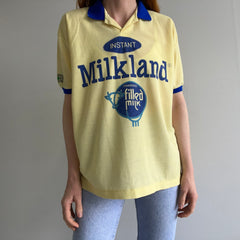 1980s Instant Milkland Powdered Milk SALES Thin Polo Shirt