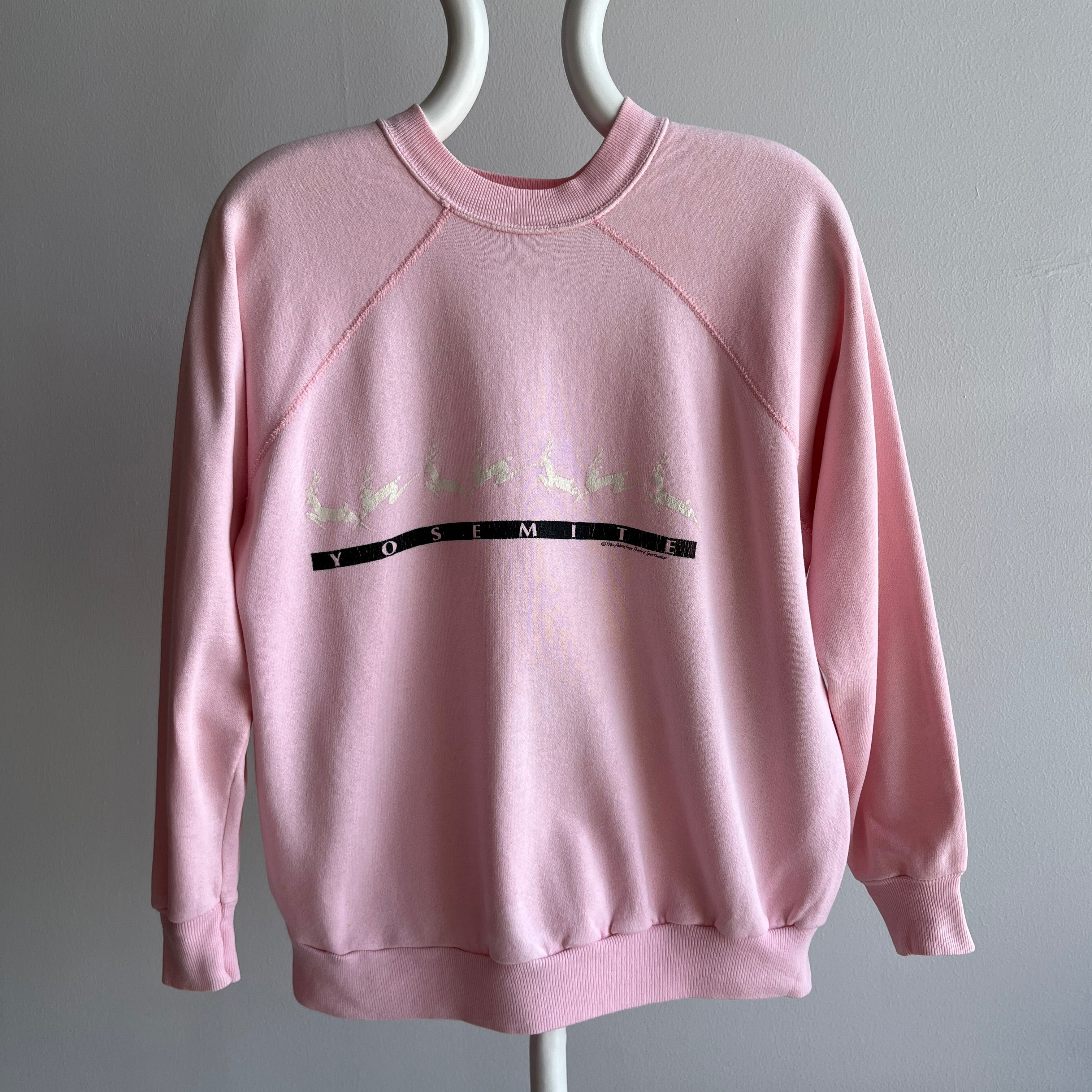 1984 Yosemite Pale Pink Raglan Sweatshirt