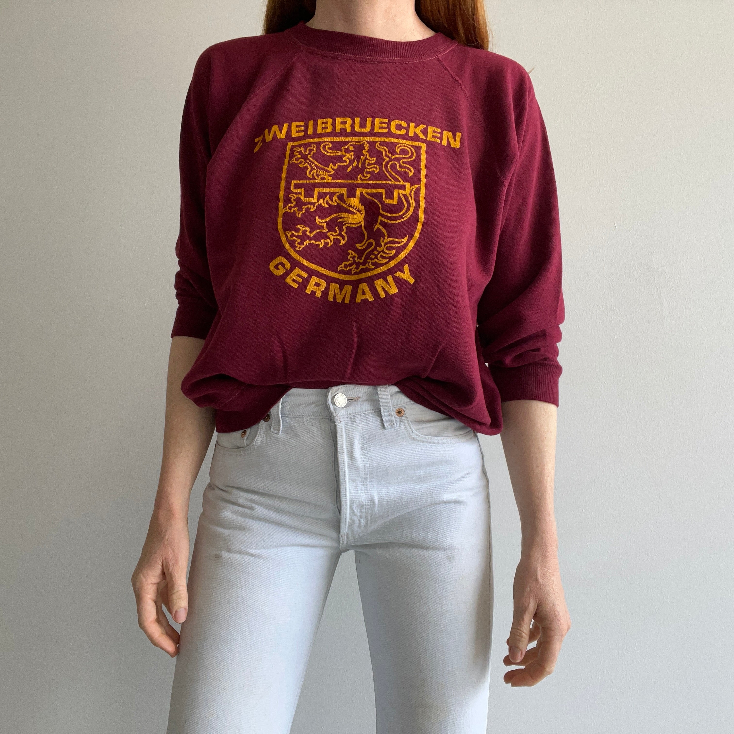 1970s Zweibruecken Germany Thrashed Sweatshirt