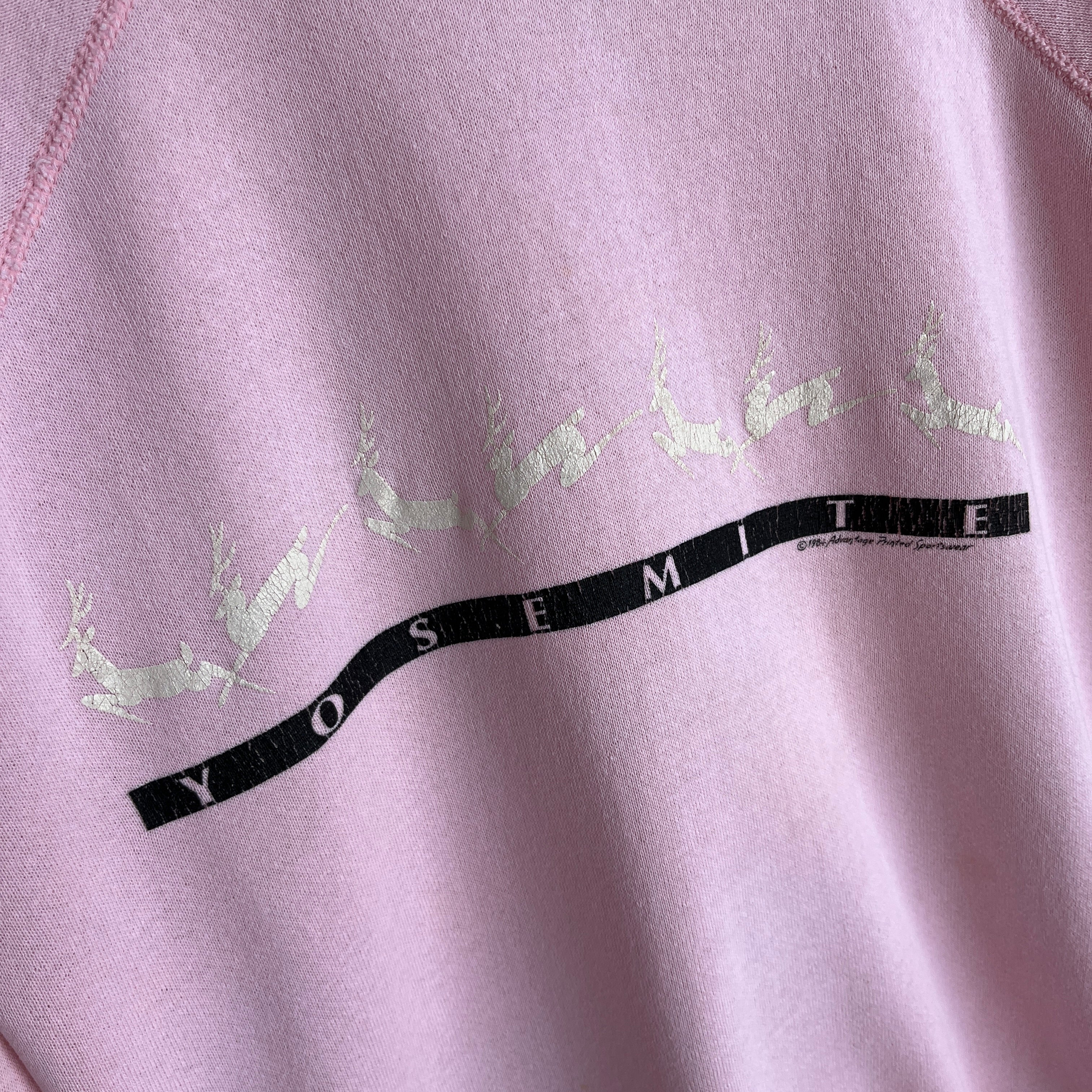 1984 Yosemite Pale Pink Raglan Sweatshirt