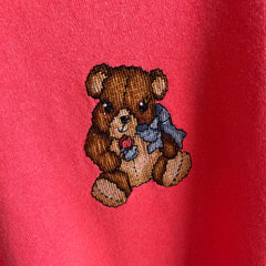 1980s Teddy Bear Needlepoint DIY Warm Up
