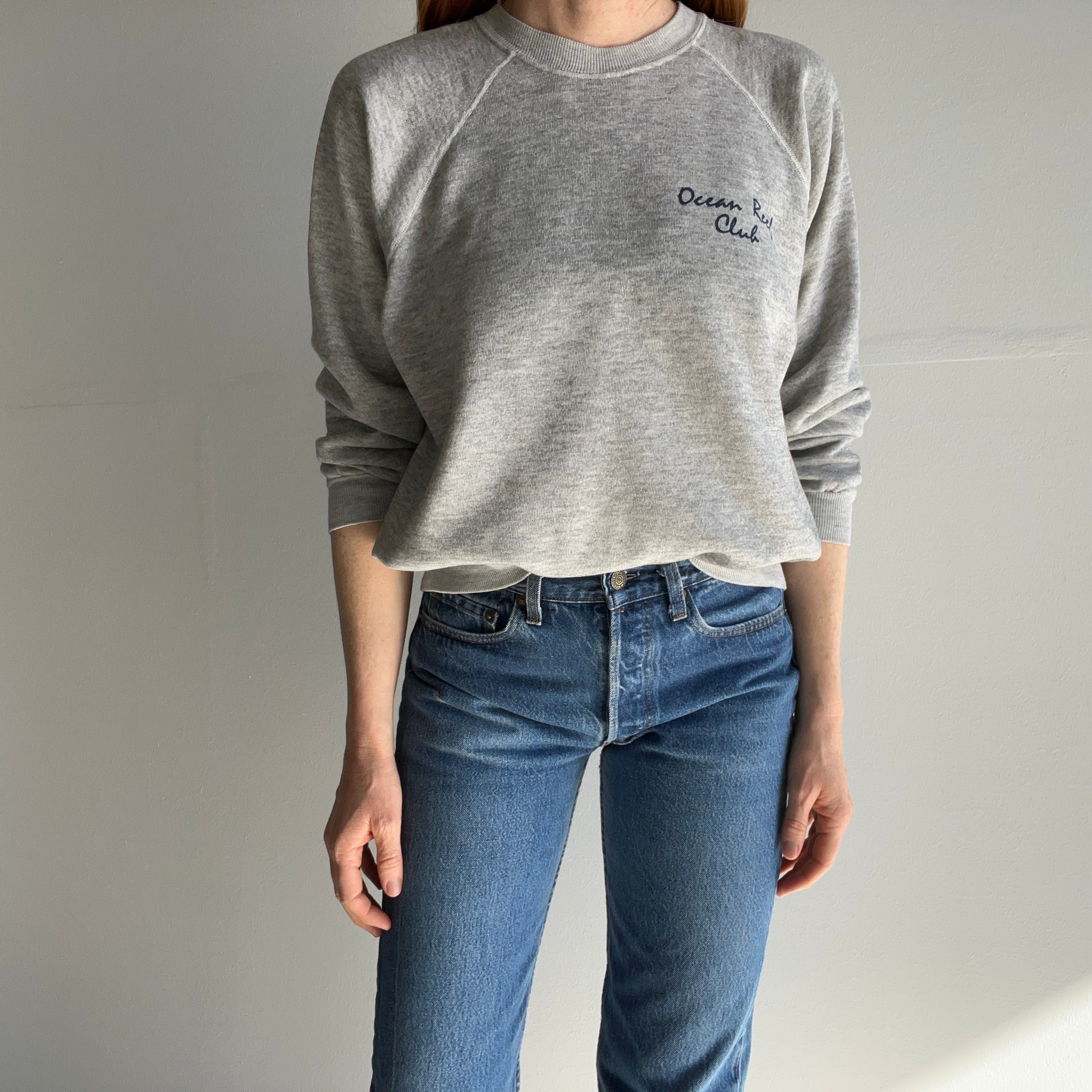 1980s Ocean Reef Club Sweatshirt - Classic Hanes Cut