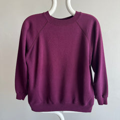 1990s Hanes Burgundy/Purple Blank Raglan