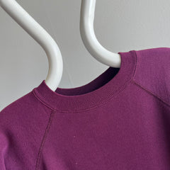 1990s Hanes Burgundy/Purple Blank Raglan