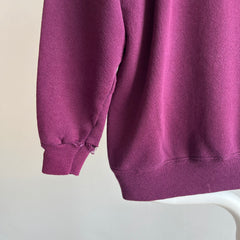 1990s Hanes Burgundy/Purple Blank Raglan