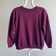 1990s Hanes Burgundy/Purple Blank Raglan