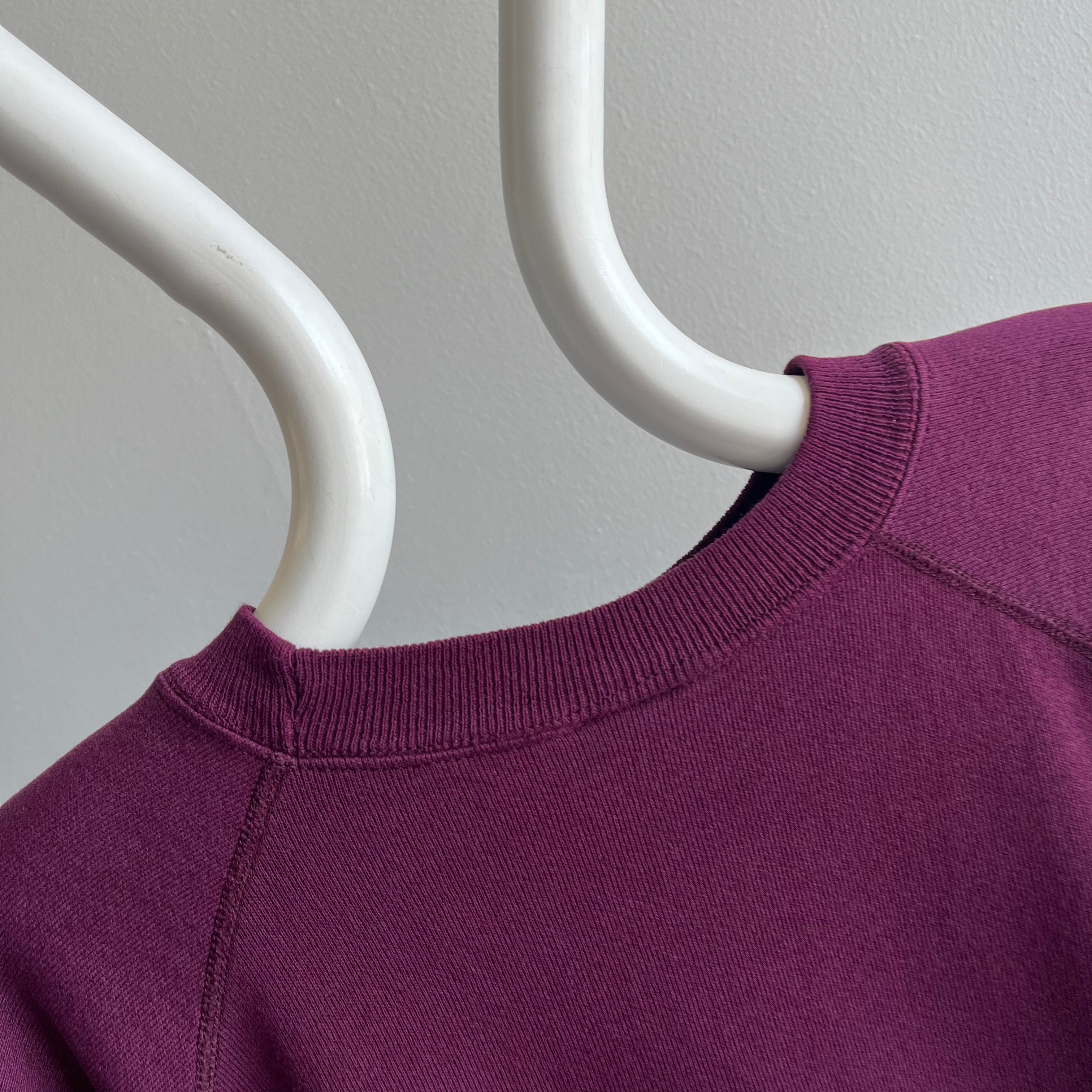 1990s Hanes Burgundy/Purple Blank Raglan