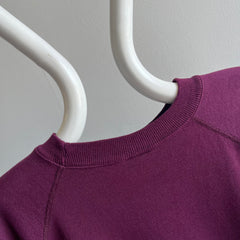 1990s Hanes Burgundy/Purple Blank Raglan