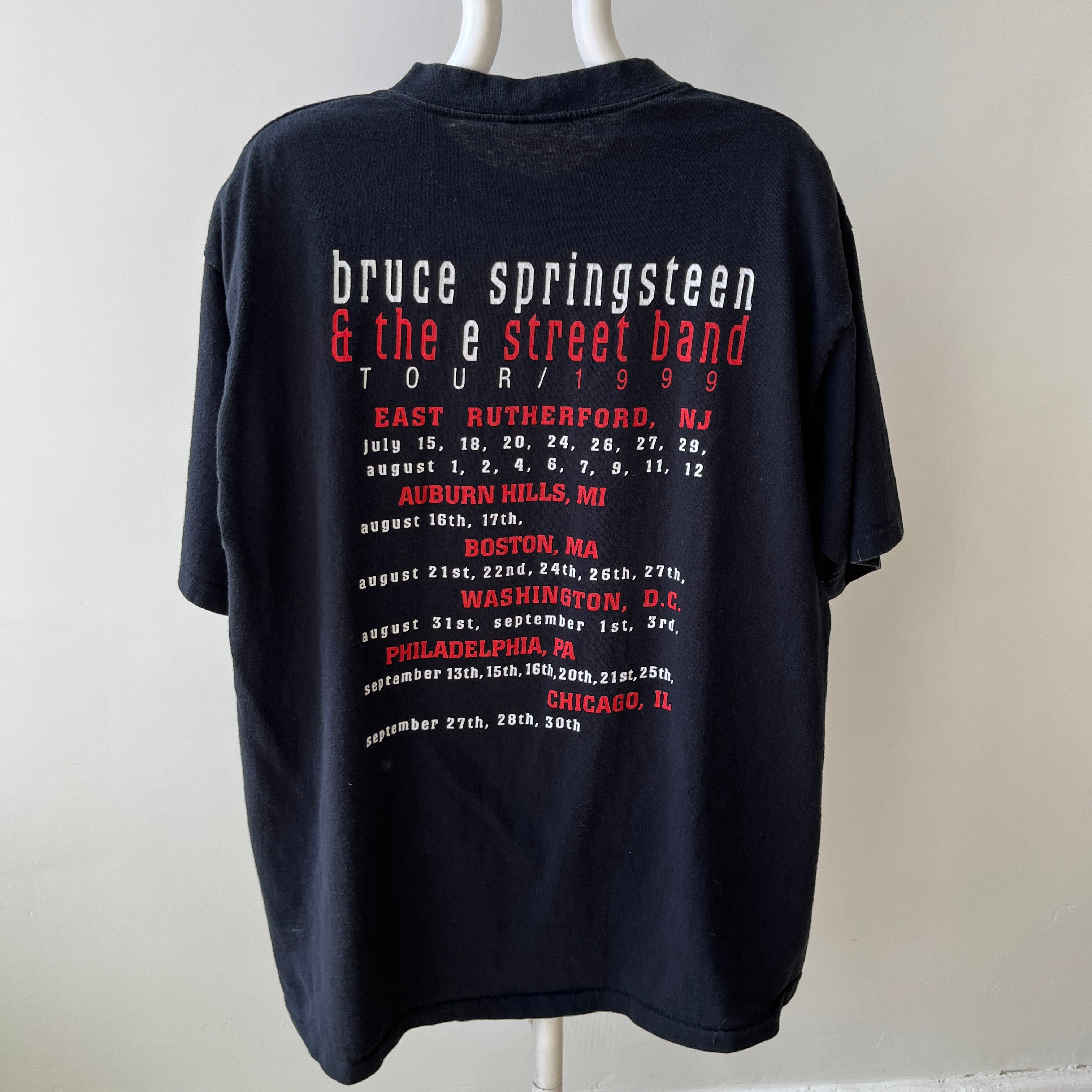 1999 Bruce Springsteen and The E Street Band Front and Back Tour T-Shirt