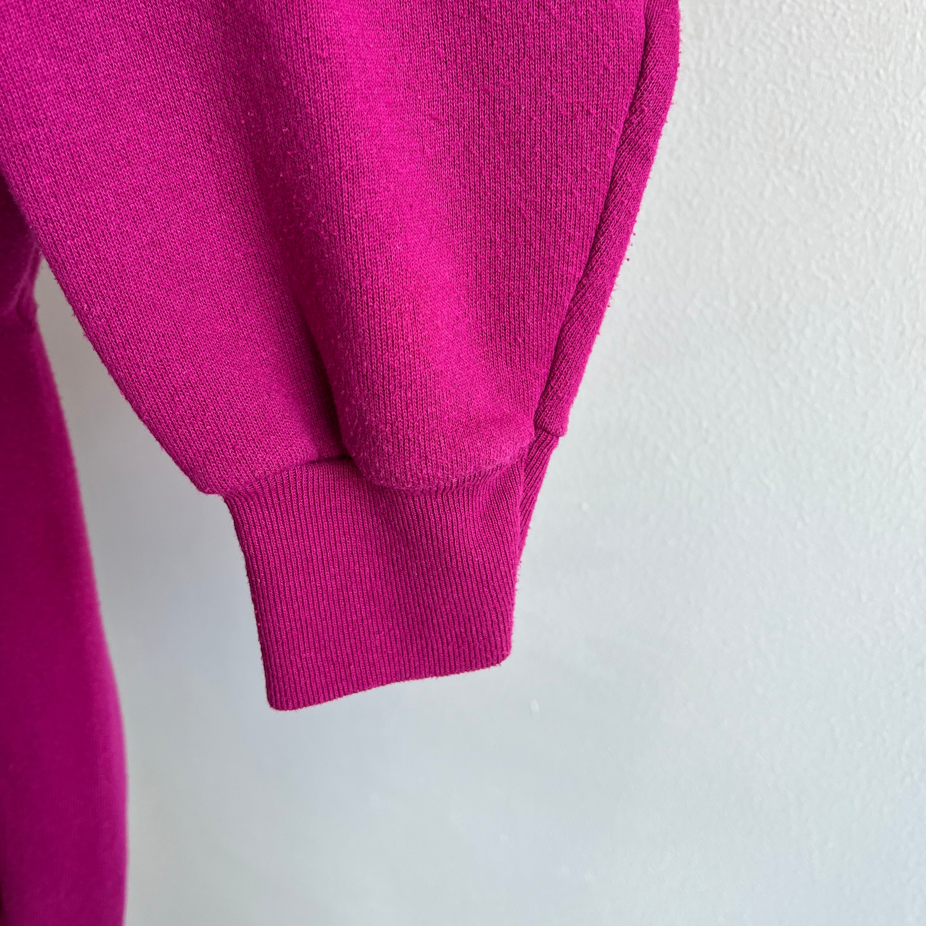 1990s Magenta Pink Raglan by Tultex