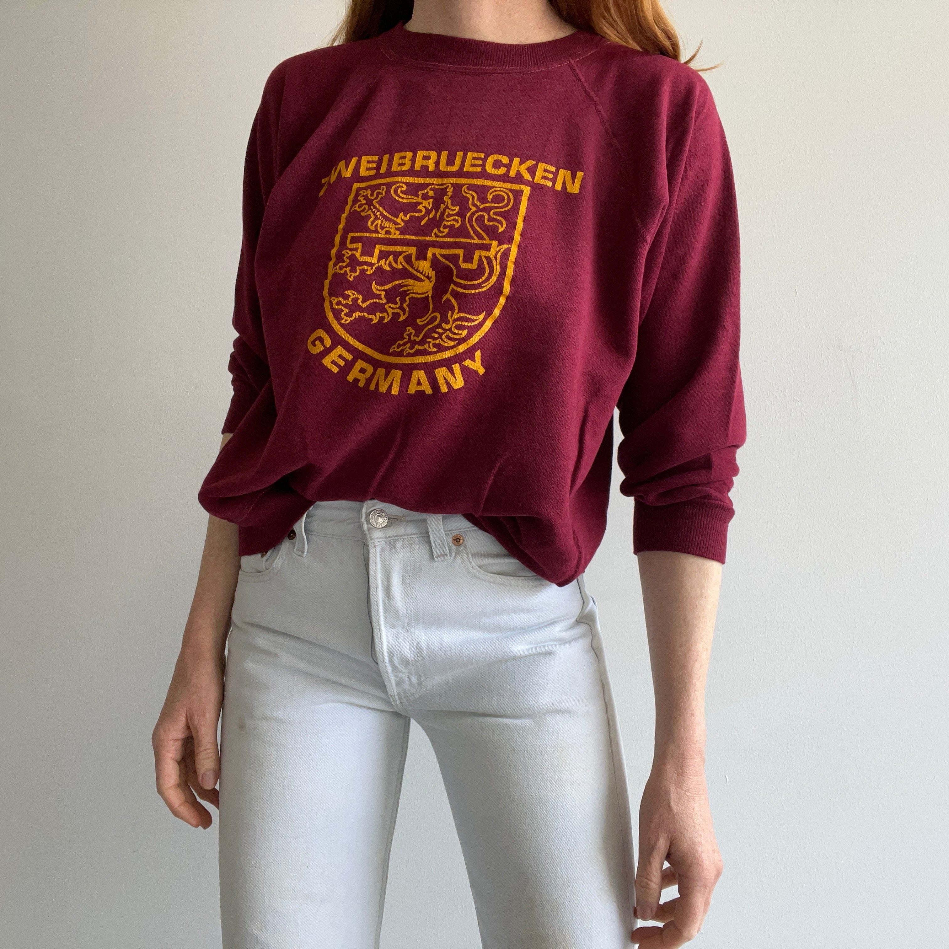 1970s Zweibruecken Germany Thrashed Sweatshirt