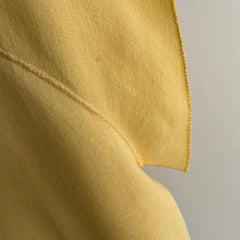 1970/80s Pastel Yellow Lightweight Warm Up Sweatshirt/Shirt