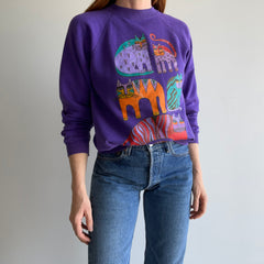 1980s Laurel Burch Cat Sweatshirt - Huzzah!