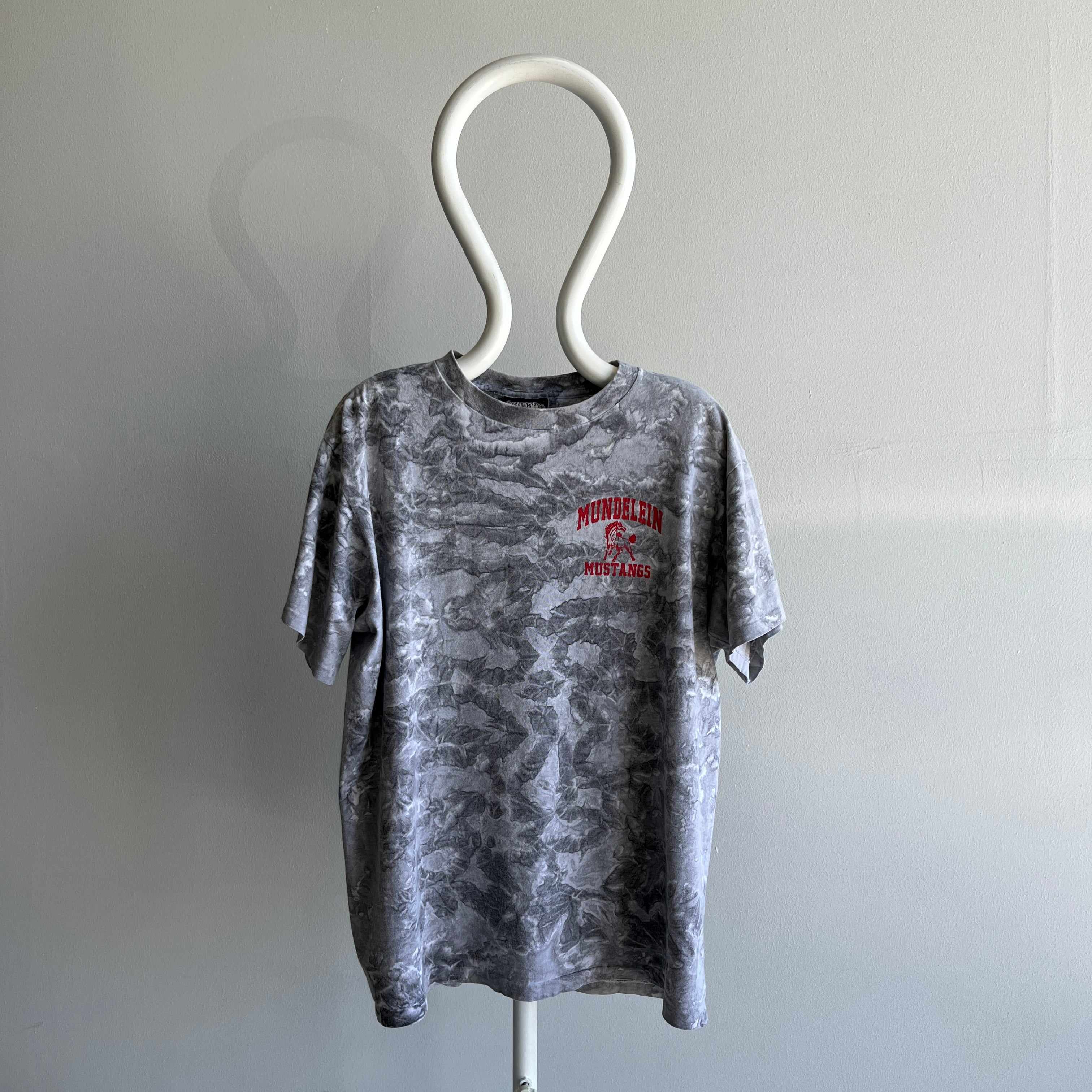 1980s Mundelenin Mustangs Acid Wash T-Shirt