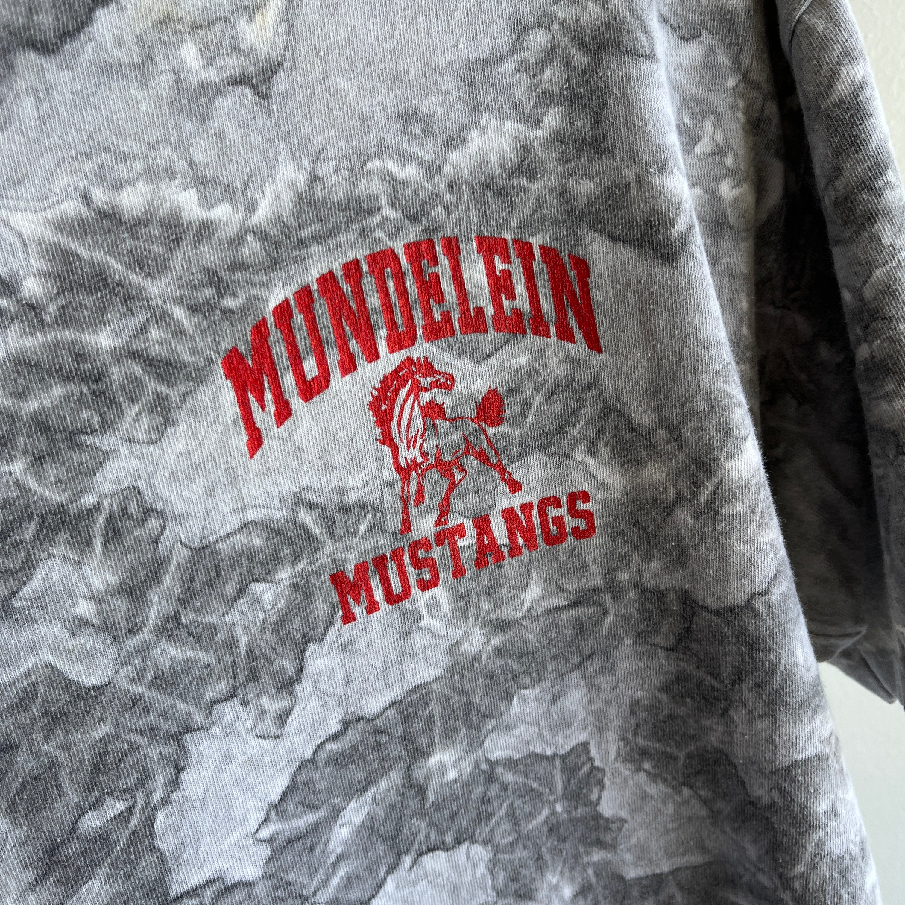 1980s Mundelenin Mustangs Acid Wash T-Shirt