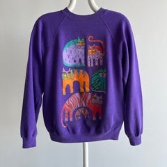 1980s Laurel Burch Cat Sweatshirt - Huzzah!