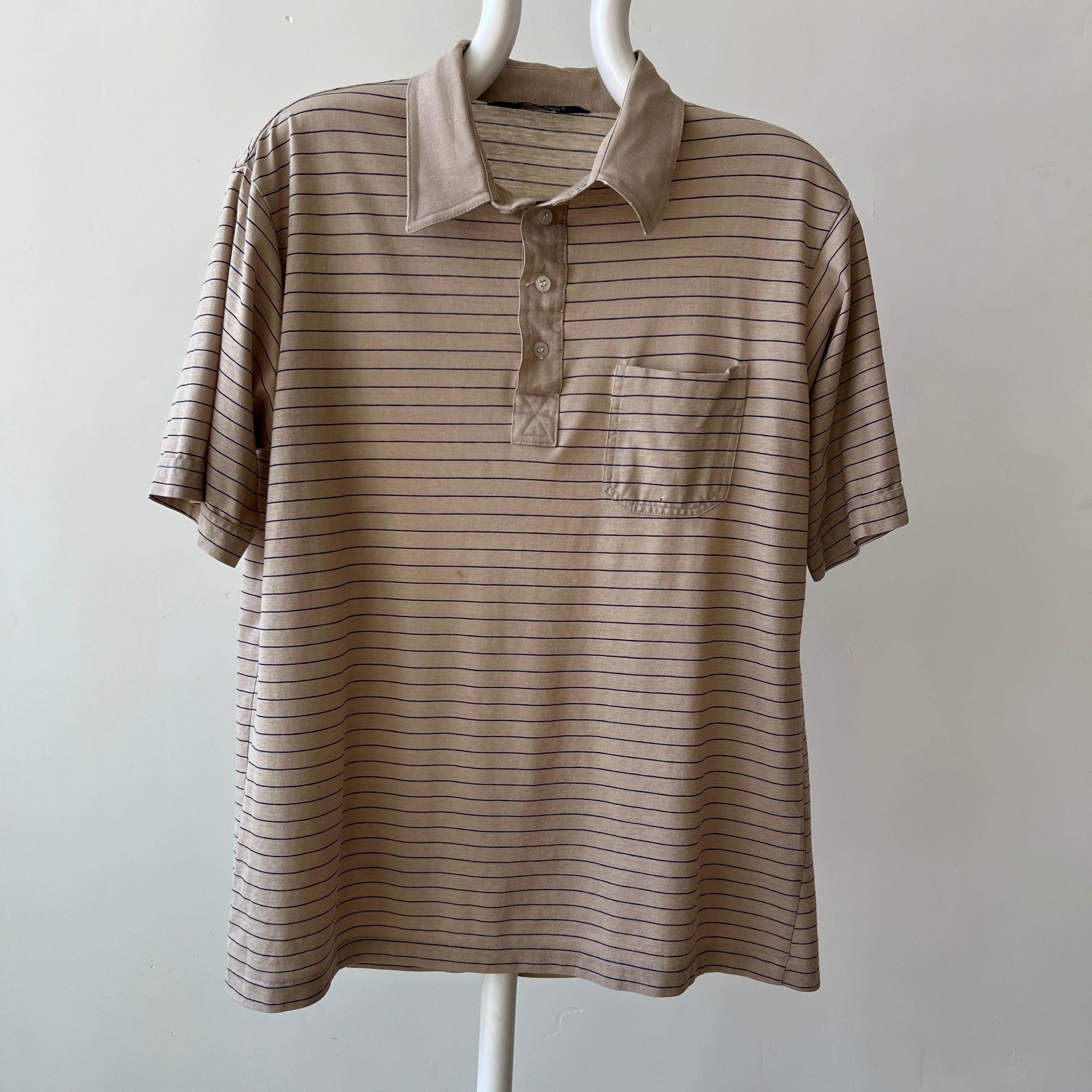 1970s/80s Striped Polo Style T-Shirt