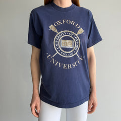 1980s Sun Faded Oxford University Cotton T-Shirt