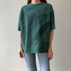 1980s/90s Green and Black Acid Wash T-Shirt - Awesome Fit