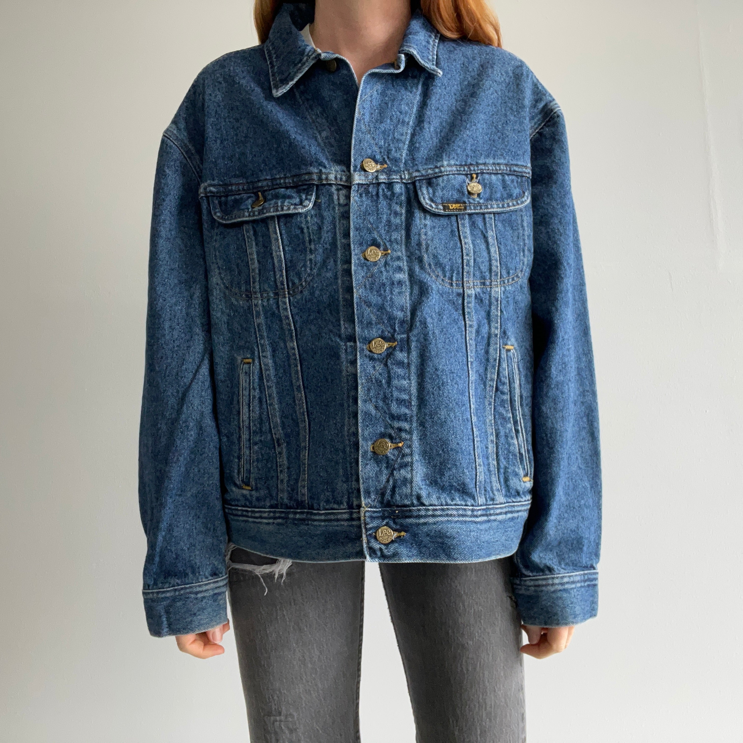 Vintage 1970s Denim Jacket Lee Rider Blue Cotton 70s Small Medium – Deja  Vintage Boutique