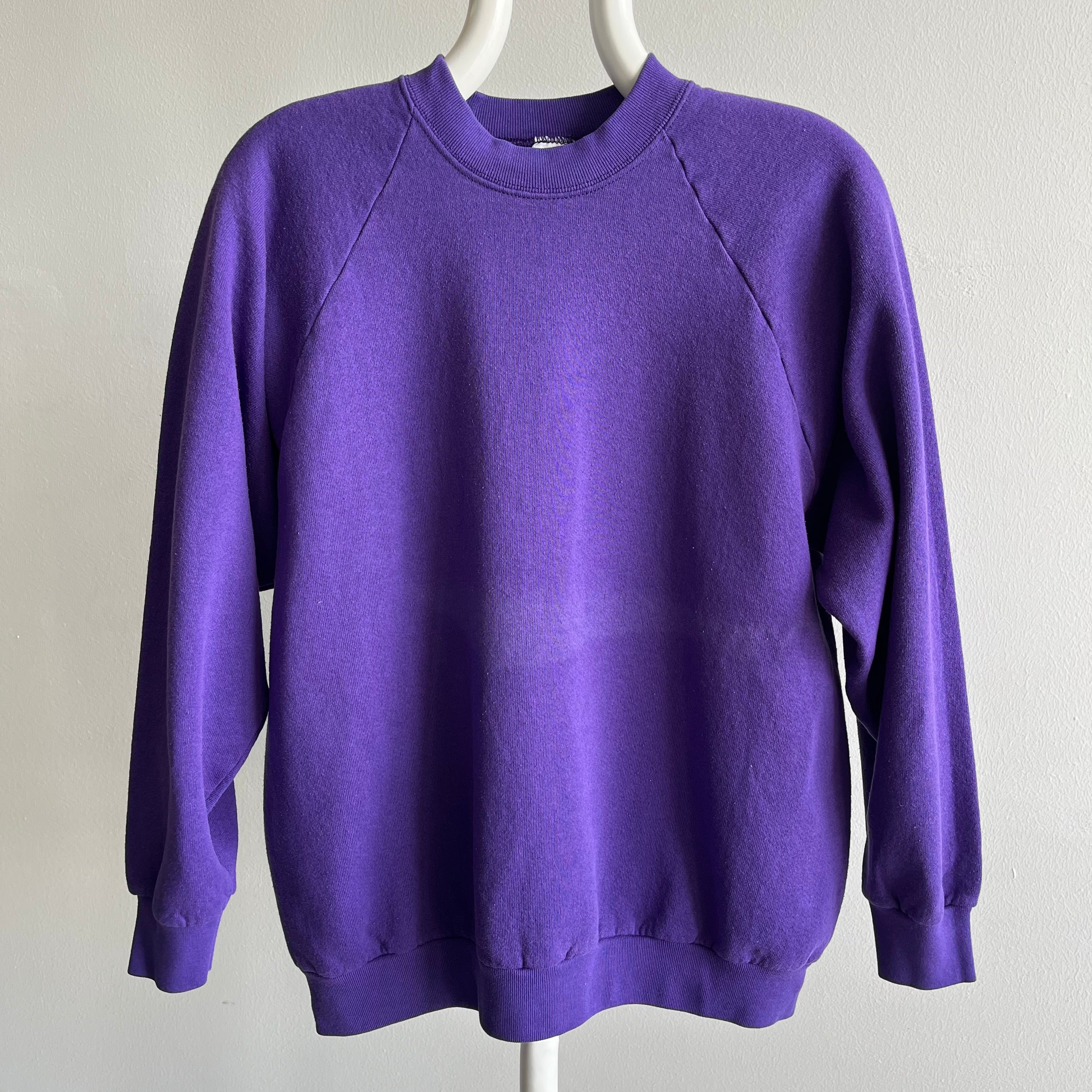 1980s FOTL Blank Purple Raglan Sweatshirt