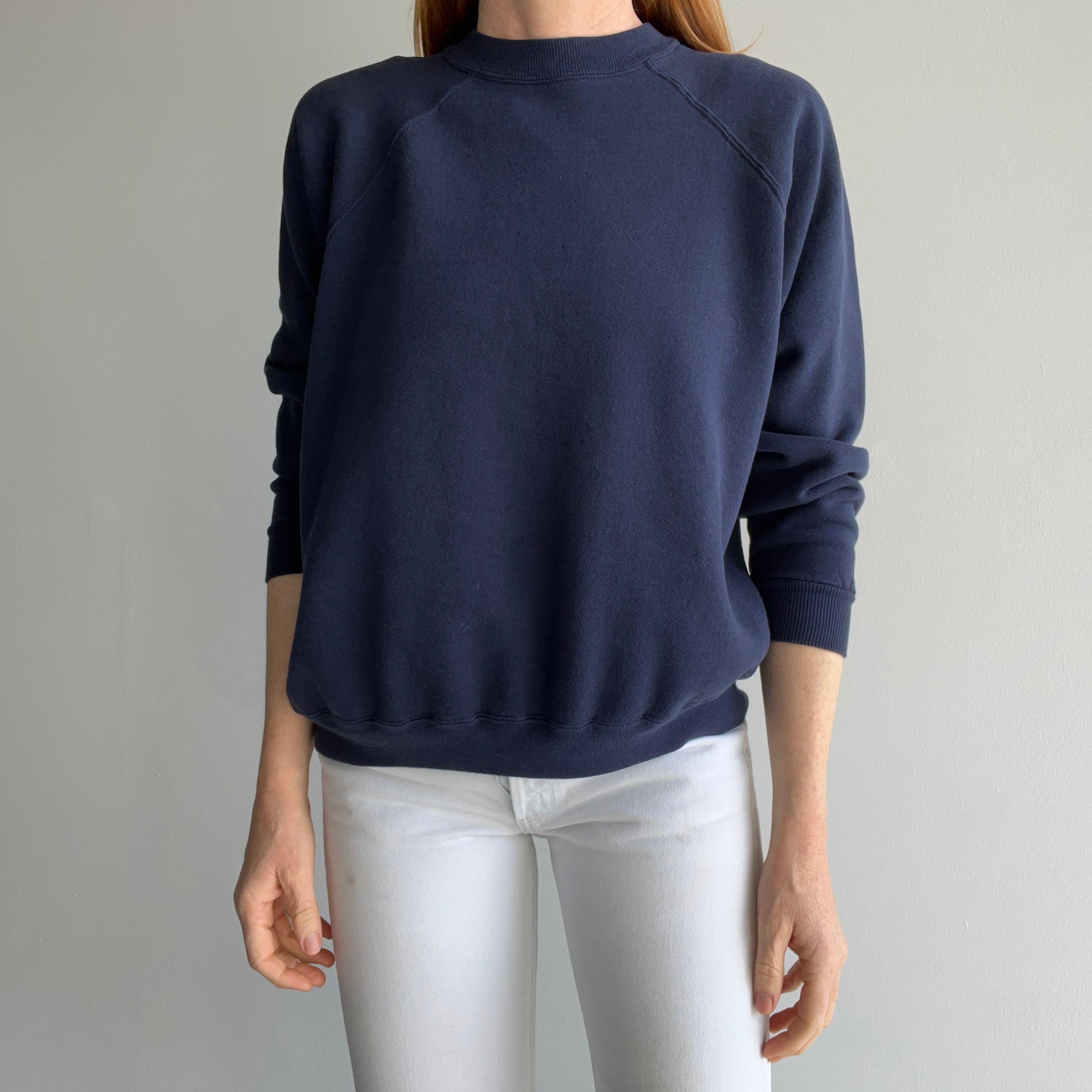 1990s Perfectly Faded Navy Raglan by HHW