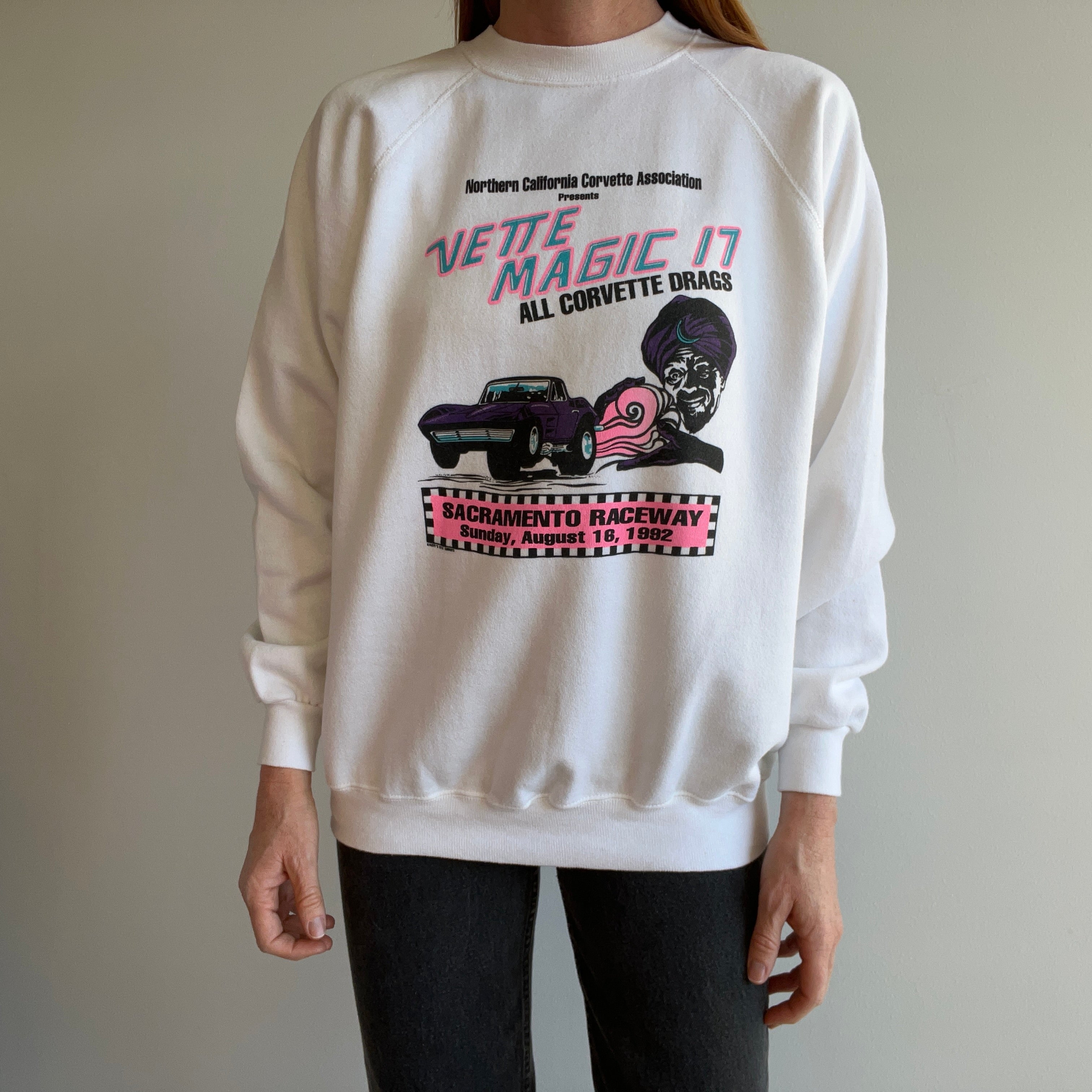 1992 Northern California Vette Magic 17 Sacramento Raceway Sweatshirt