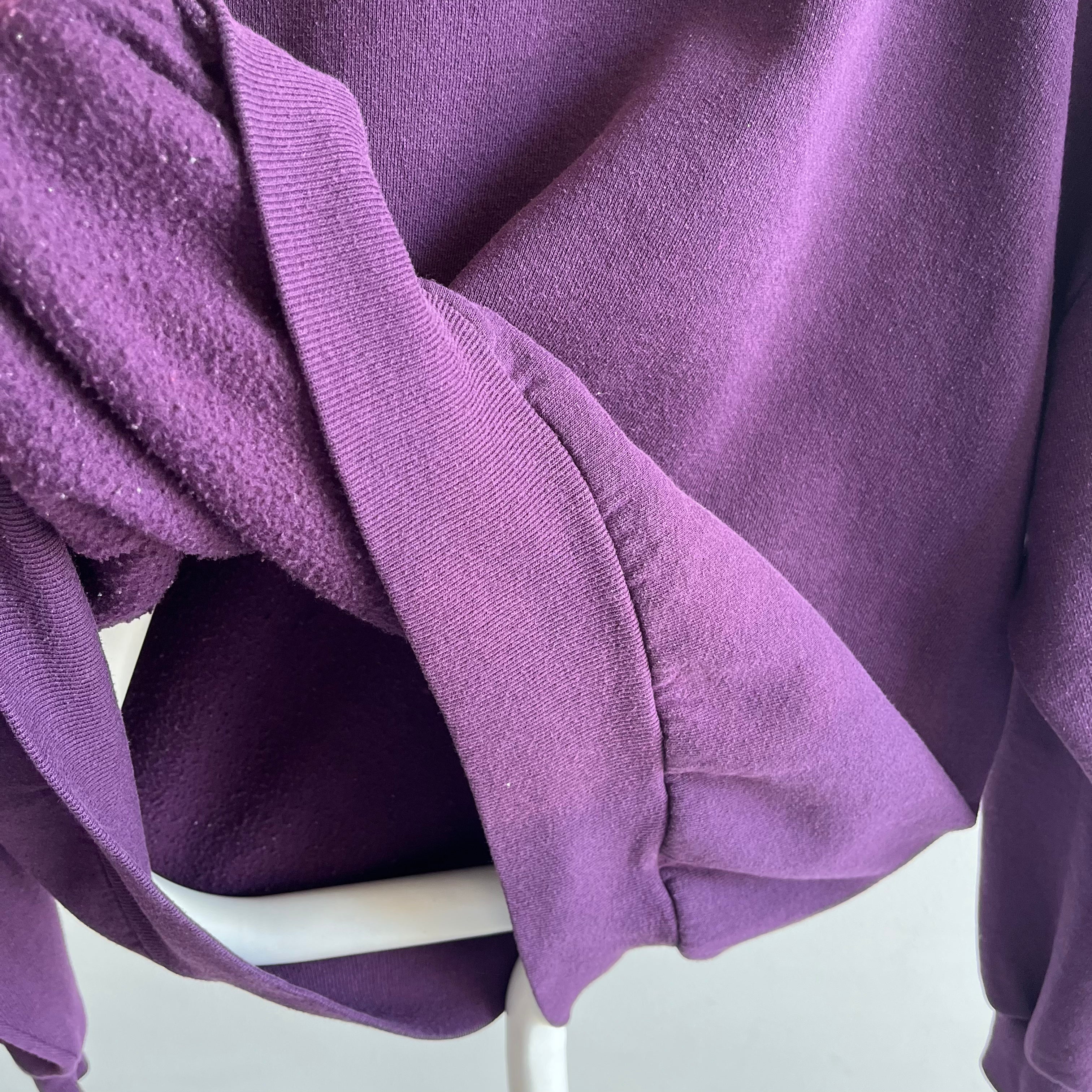 1980s Blank Purple Sweatshirt by Jerzees