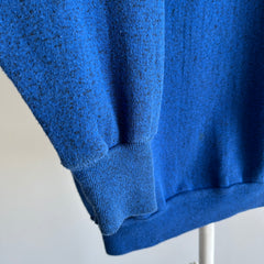 1980s Speckled Black/Heather Blue Sweatshirt