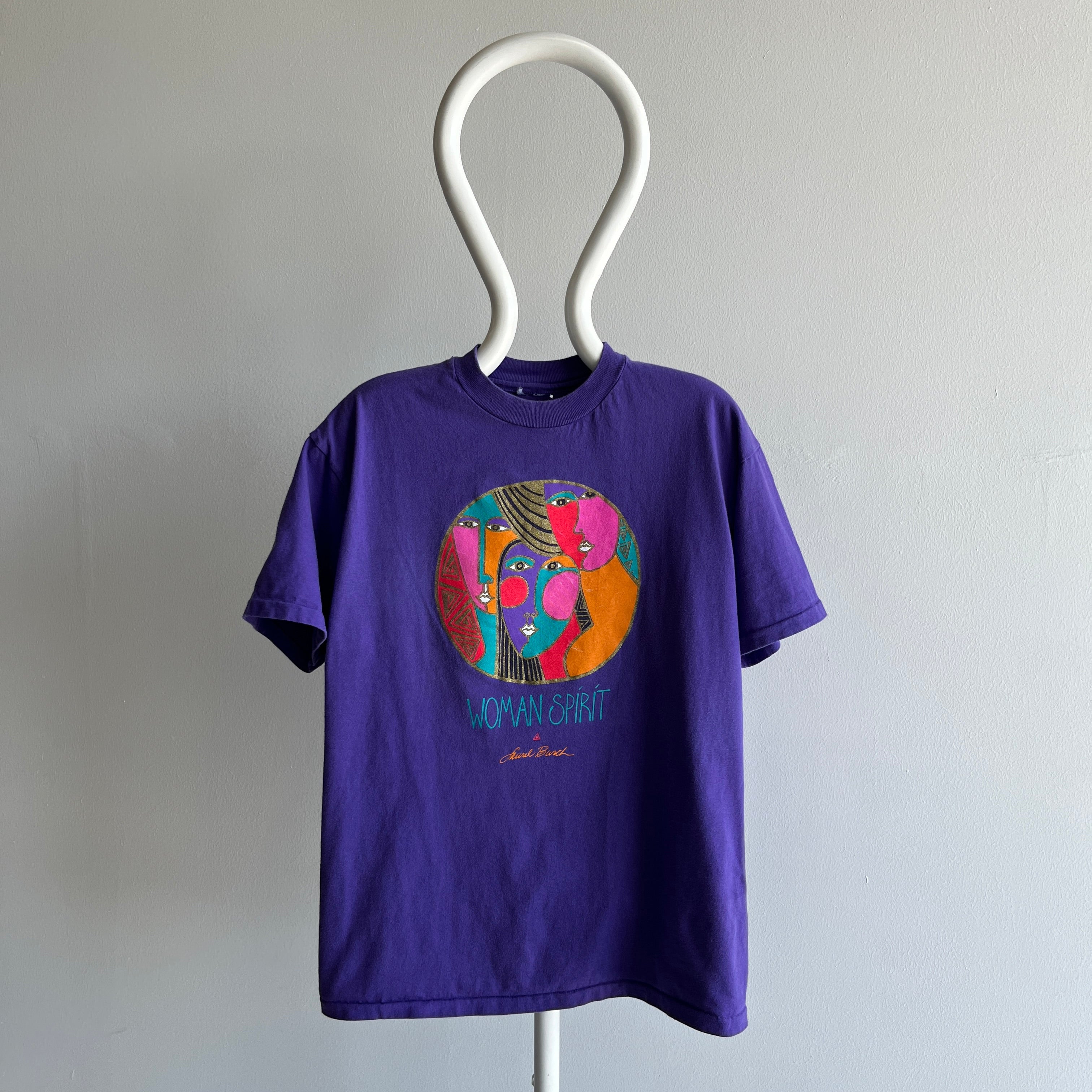 1980s Laurel Burch Spirit Woman Cotton T-Shirt