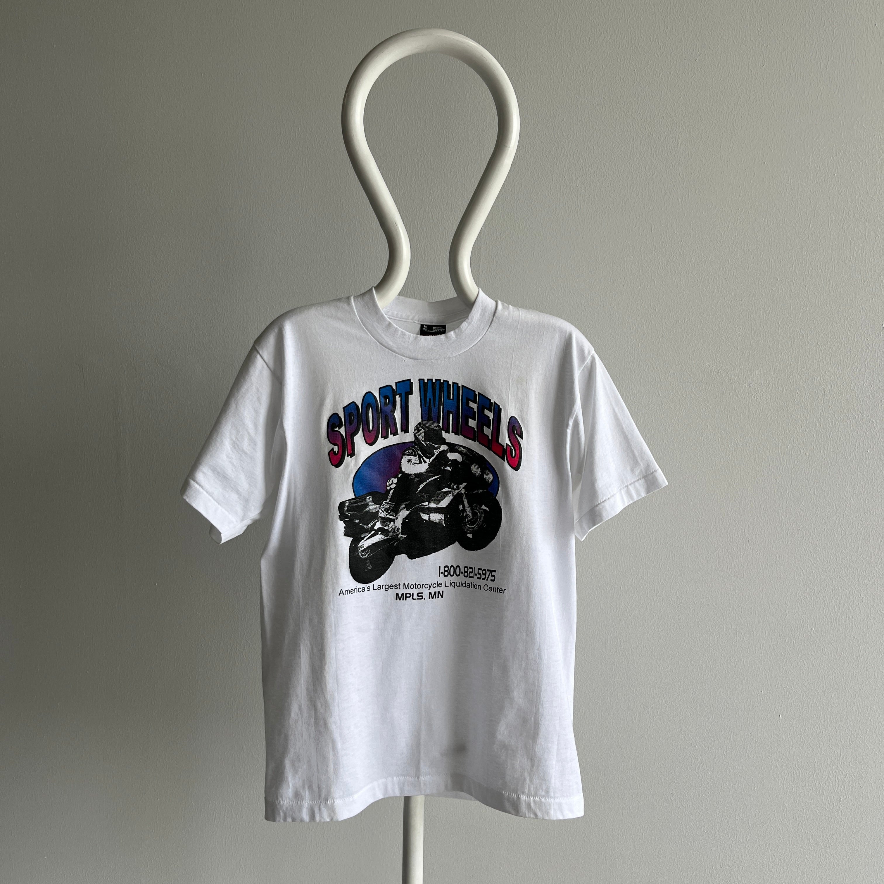 1980/90s Sport Wheels Motorcycle T-Shirt