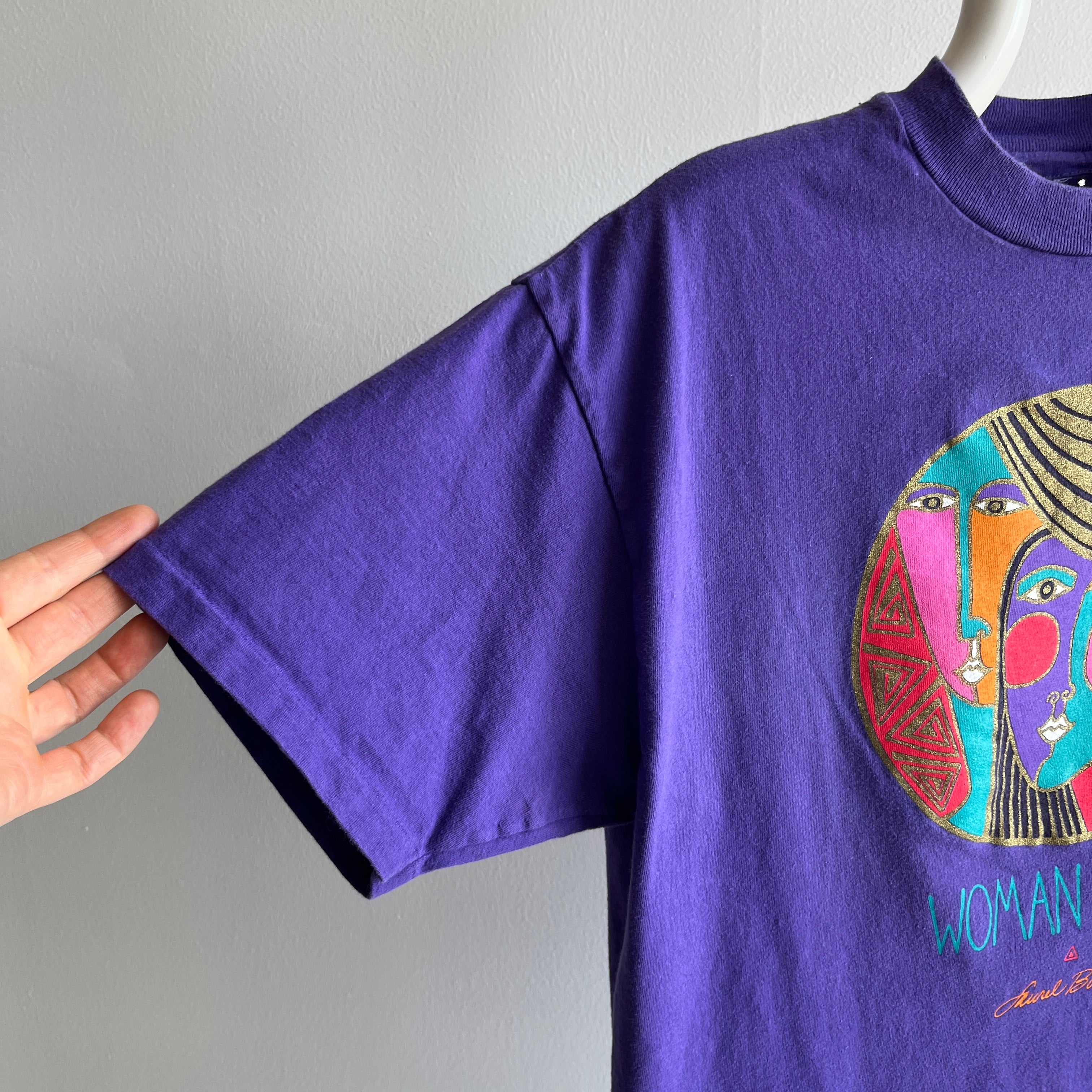 1980s Laurel Burch Spirit Woman Cotton T-Shirt