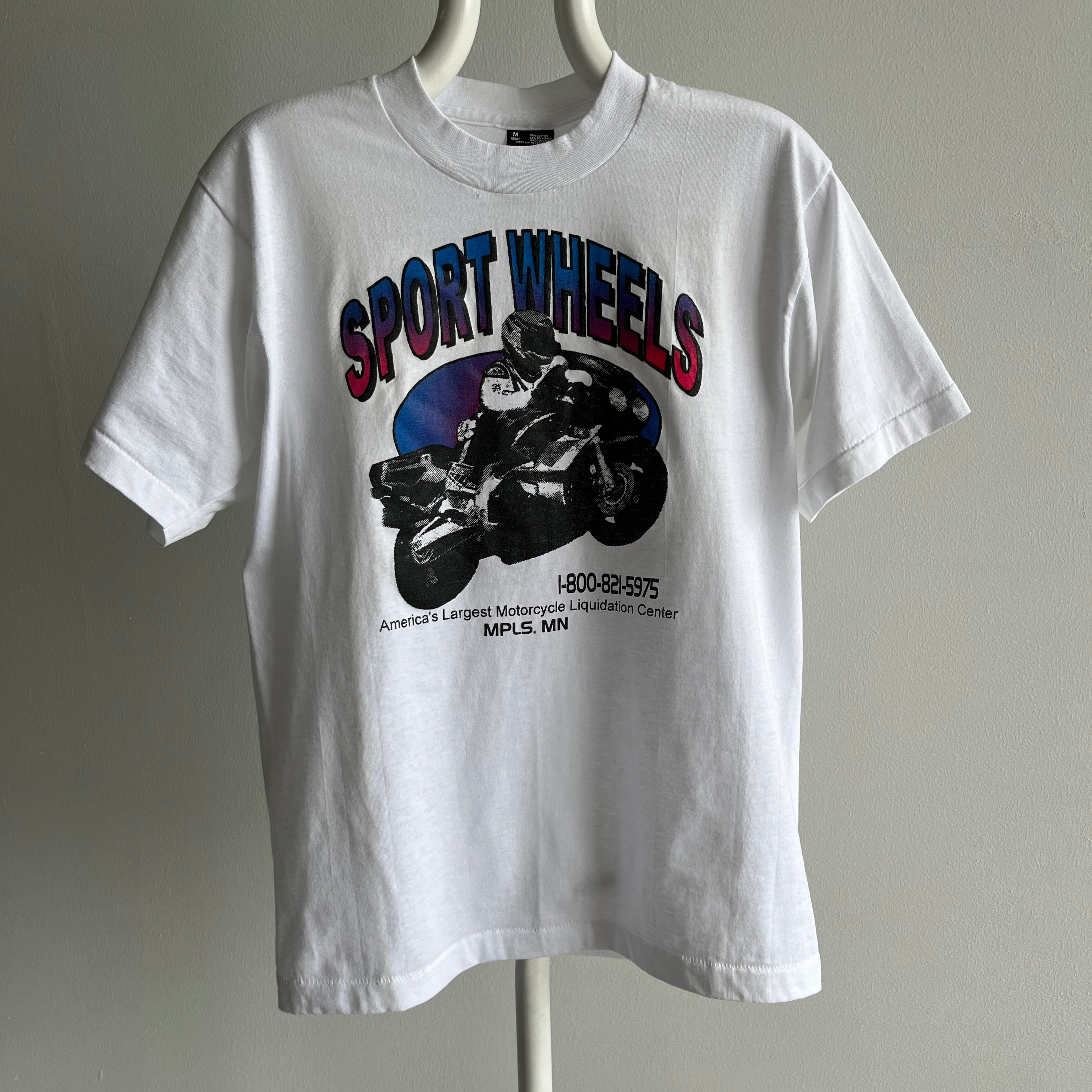 1980/90s Sport Wheels Motorcycle T-Shirt