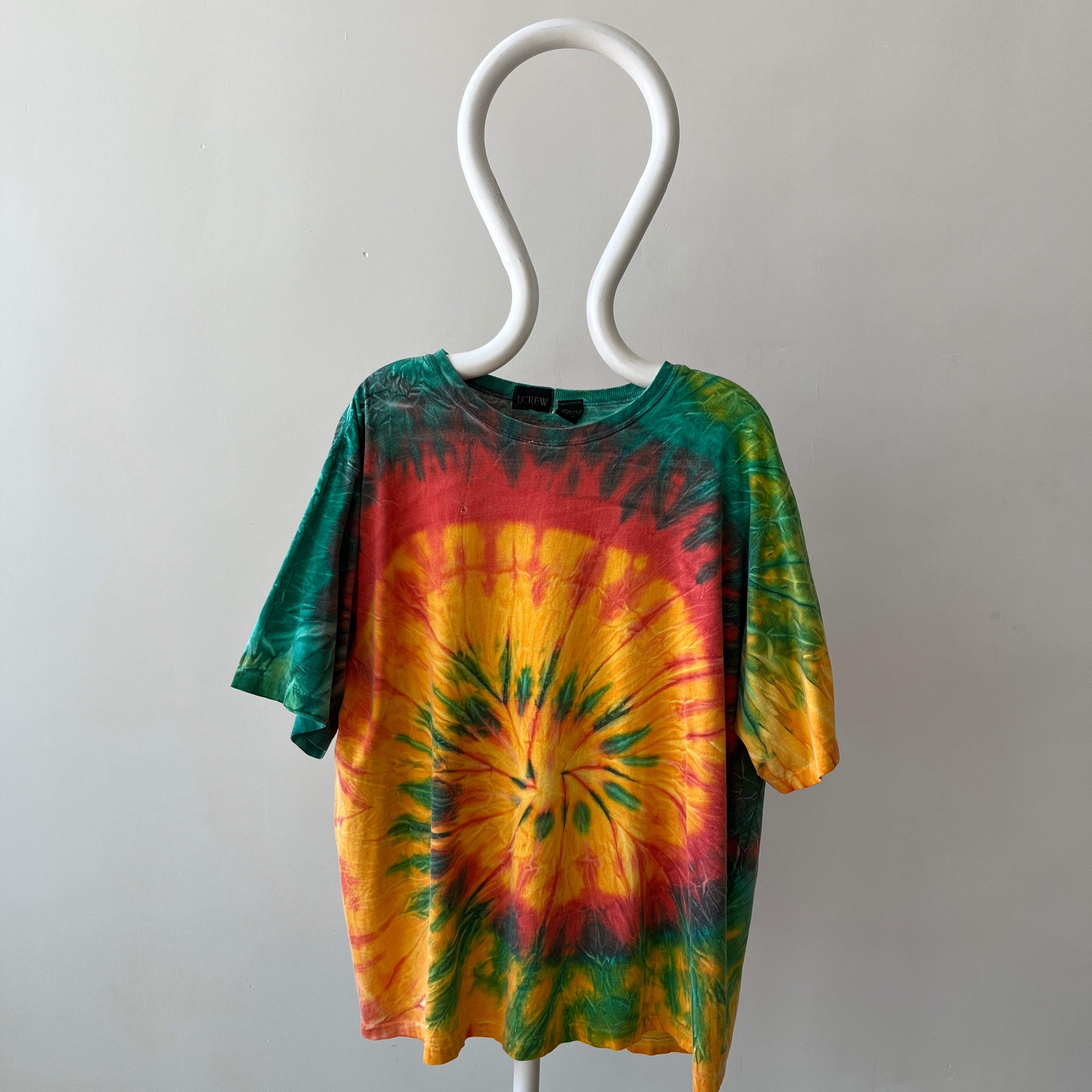 T-shirt teinté de peinture noire vierge des années 00