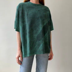 1980s/90s Green and Black Acid Wash T-Shirt - Awesome Fit
