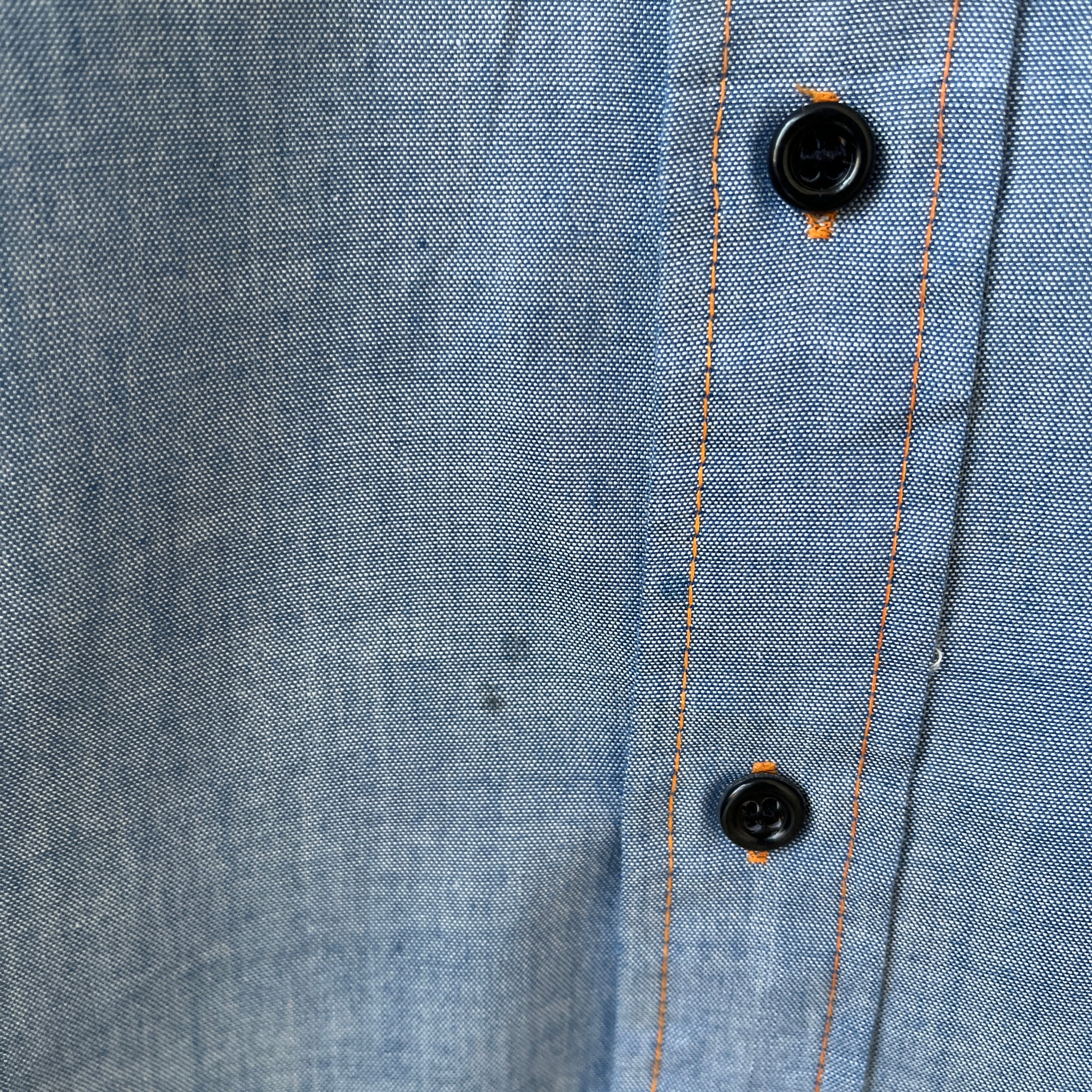 1970's Sears Chambray Style Embroidered Button-Up Shirt
