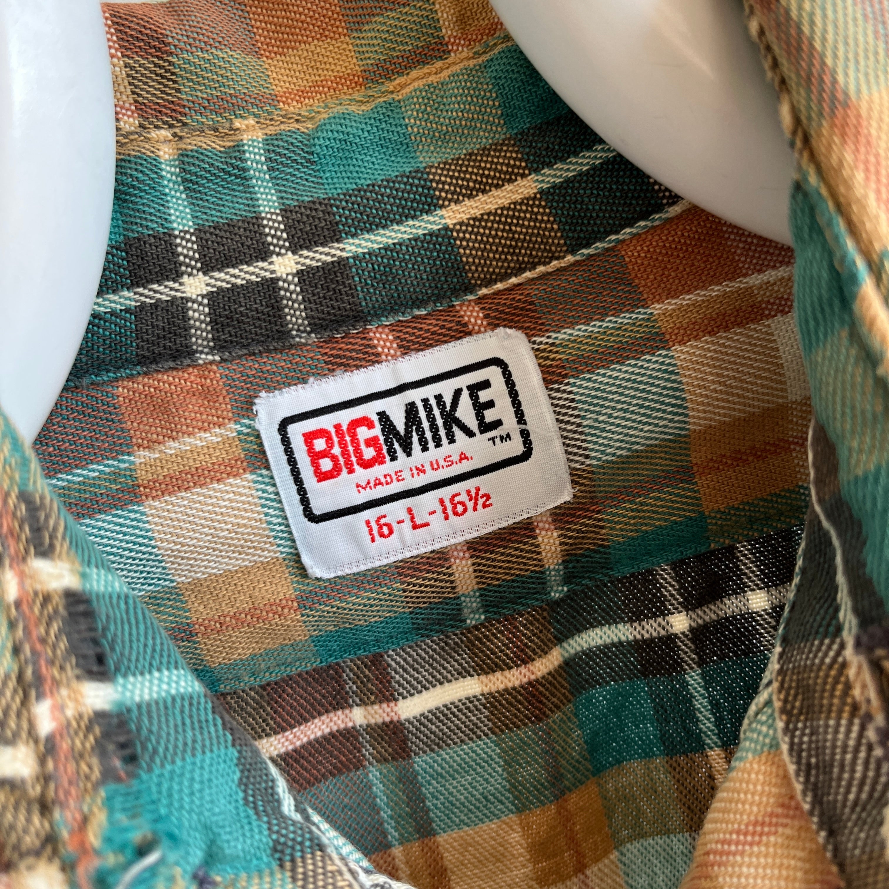 1980s Big Mike Blown Out Tattered and Torn Cotton Flannel