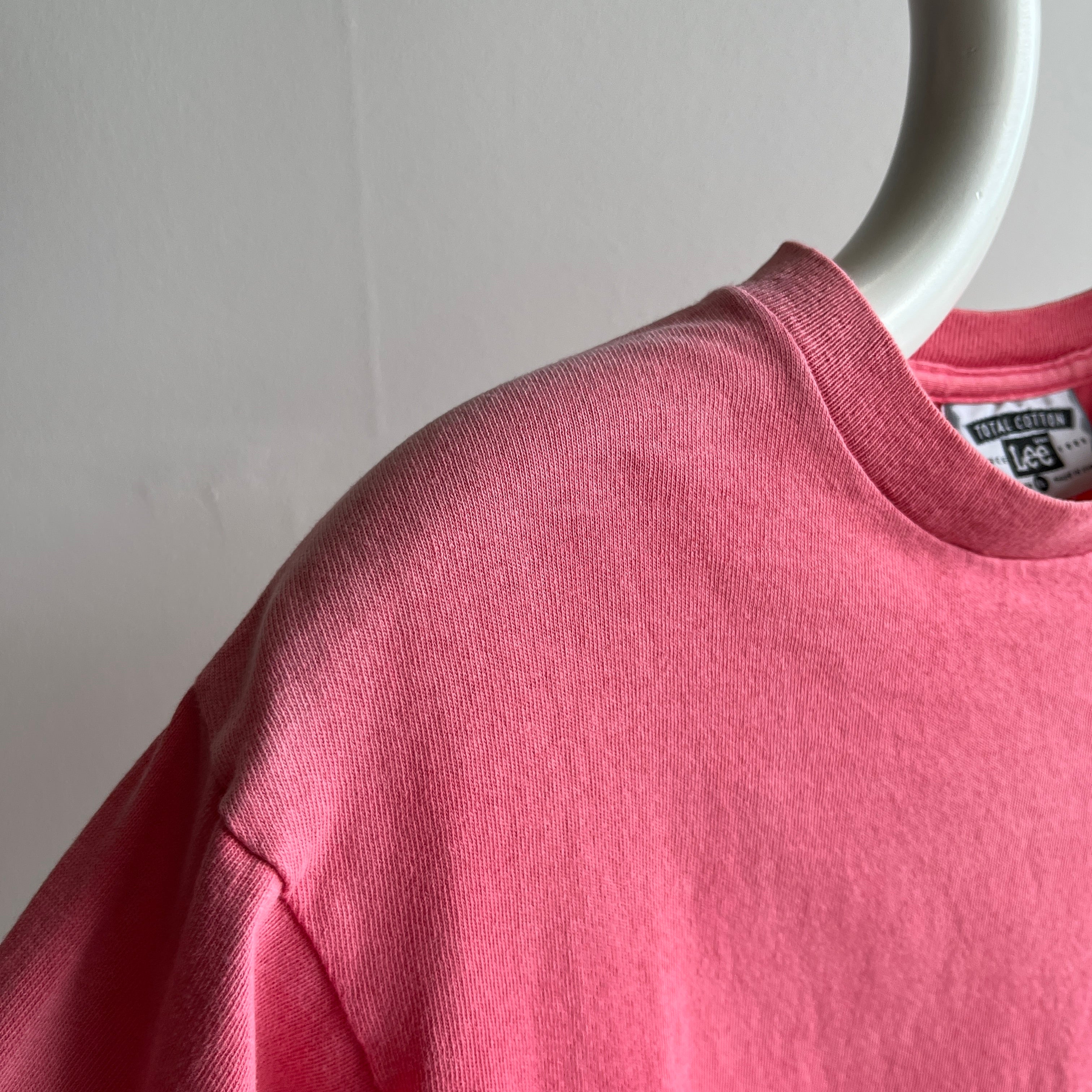 1980s The Perfect Sun Faded Salmon Pocket Cotton T-Shirt