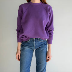 1980s Sweats Appeal by Tultex Nicely Faded Purple Raglan