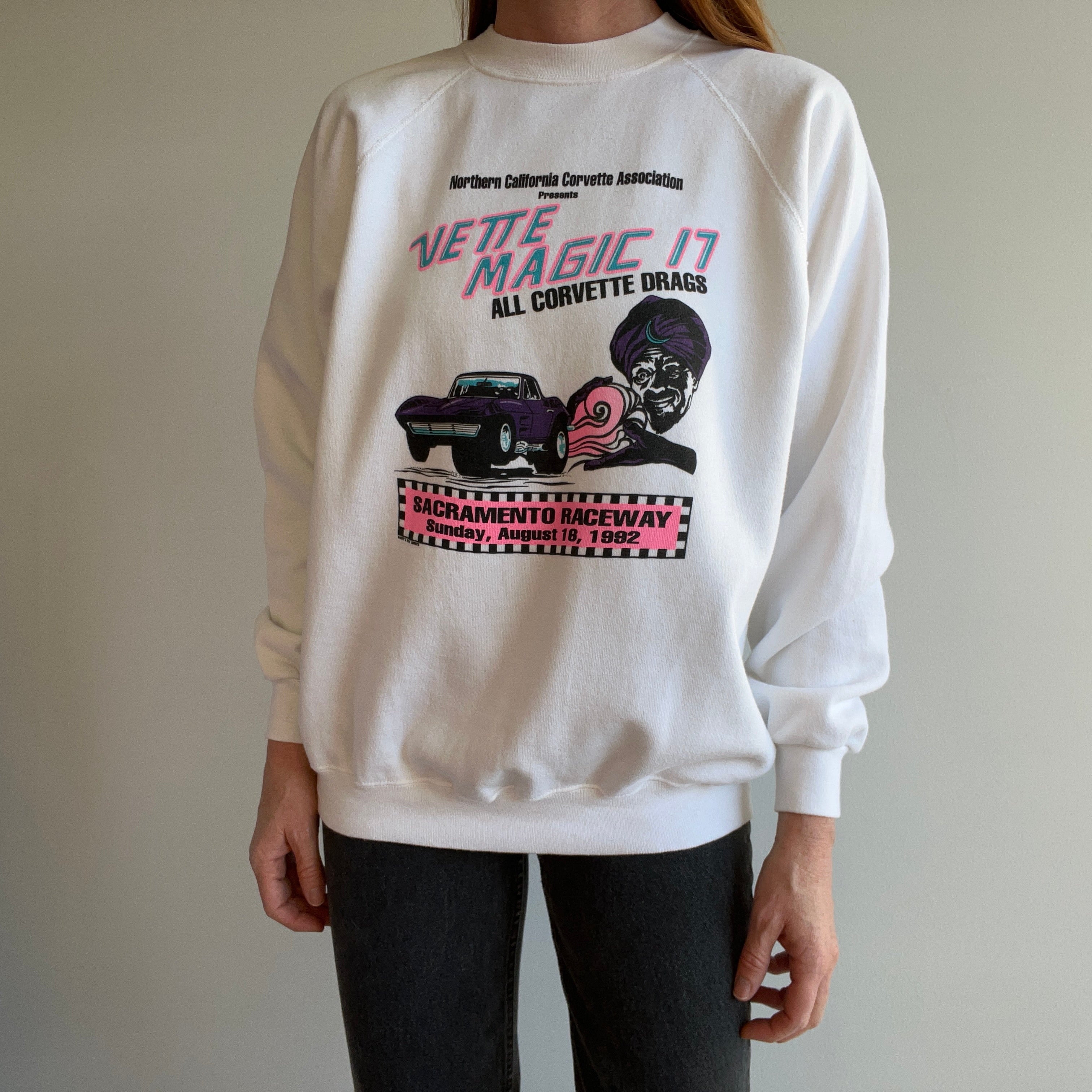 1992 Northern California Vette Magic 17 Sacramento Raceway Sweatshirt