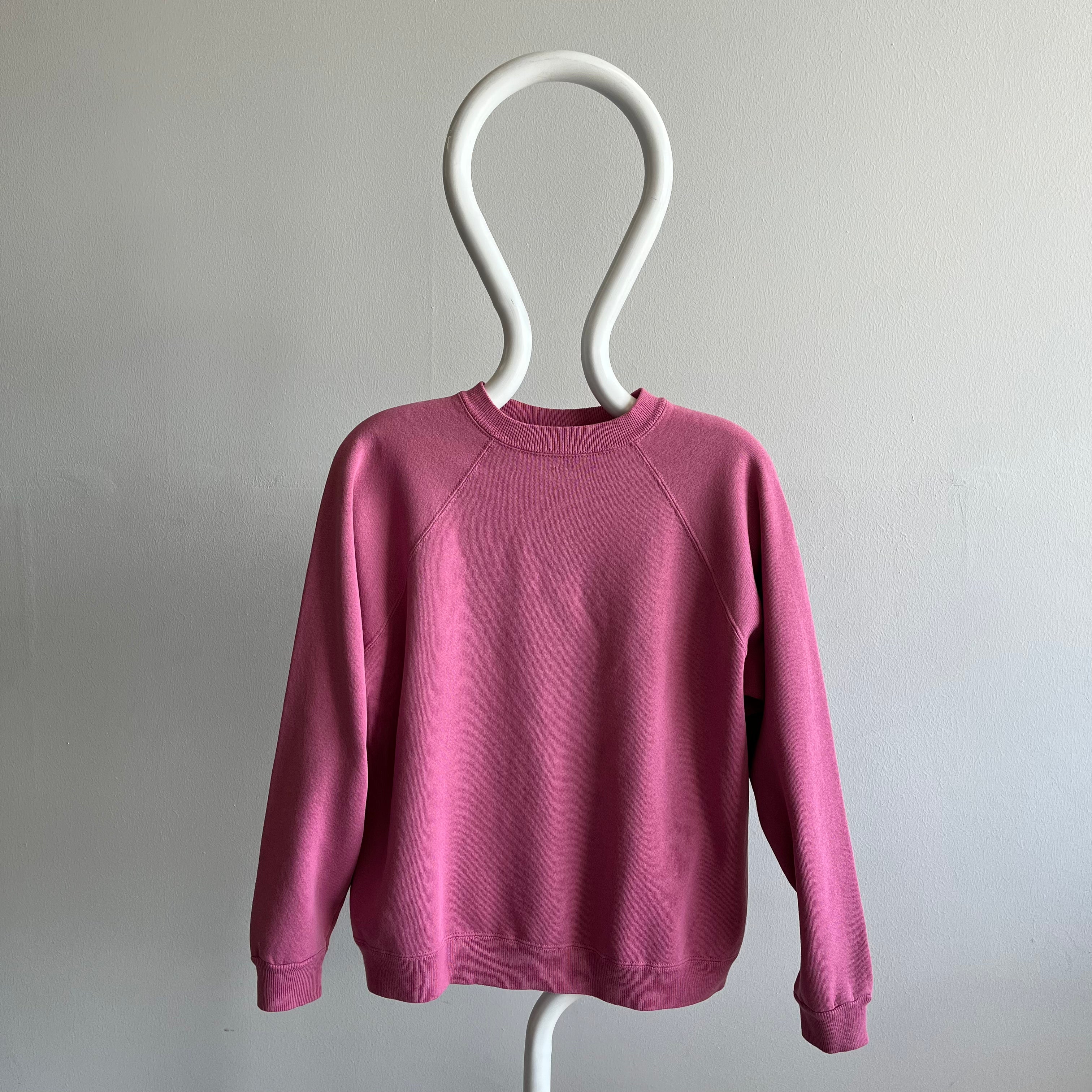 1990s Dusty Rose Blank Sweatshirt by Hanes Her Way