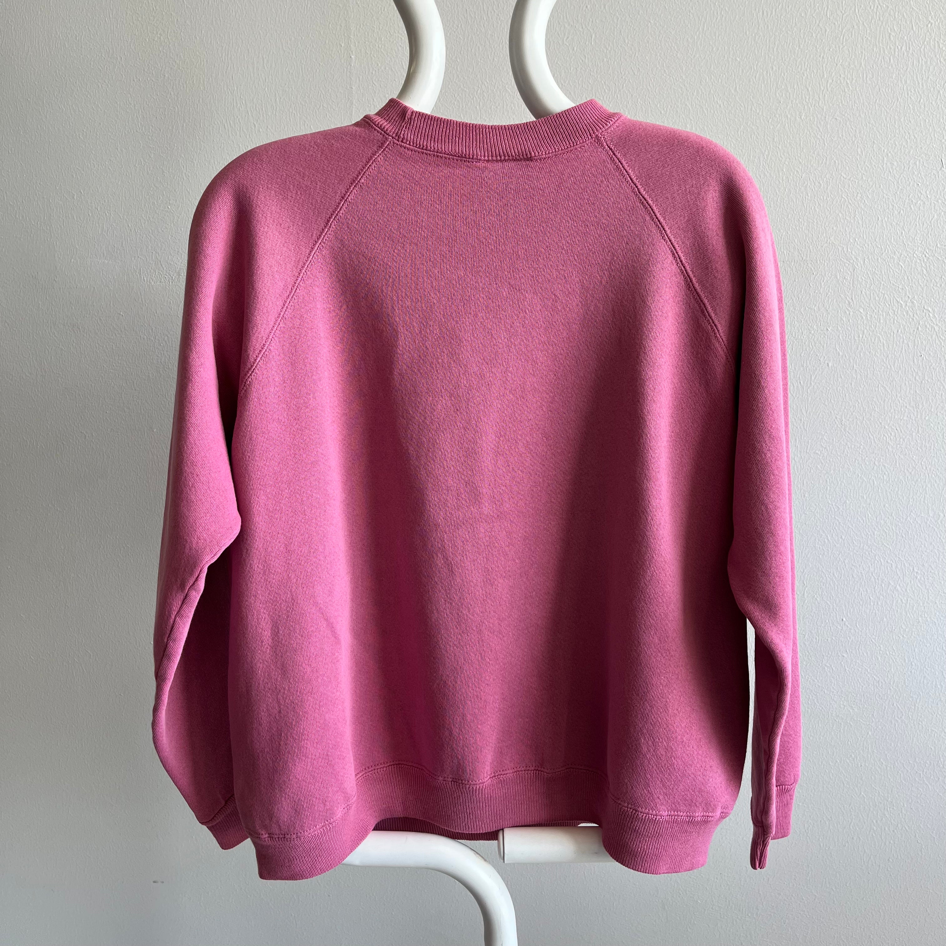 1990s Dusty Rose Blank Sweatshirt by Hanes Her Way