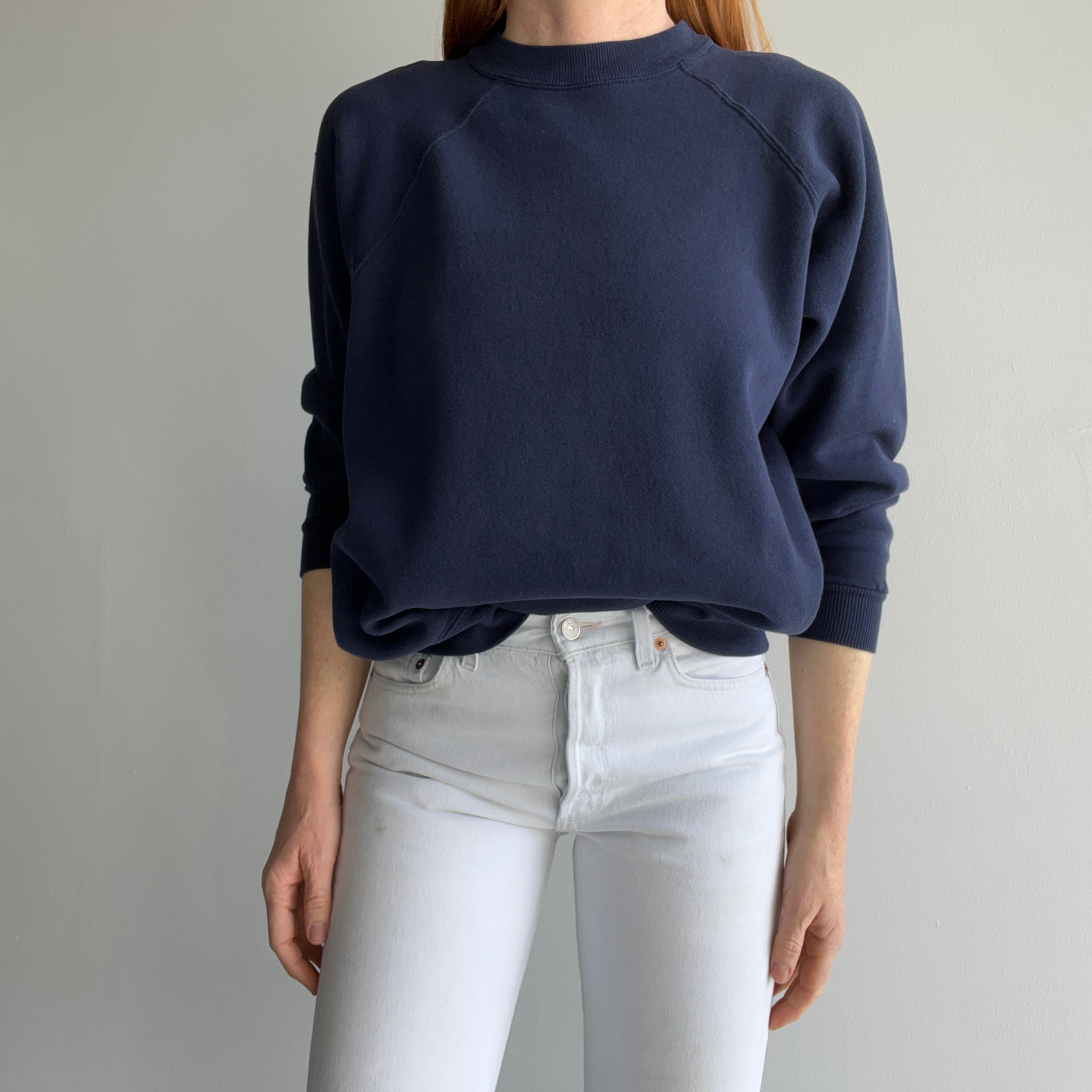 1990s Perfectly Faded Navy Raglan by HHW