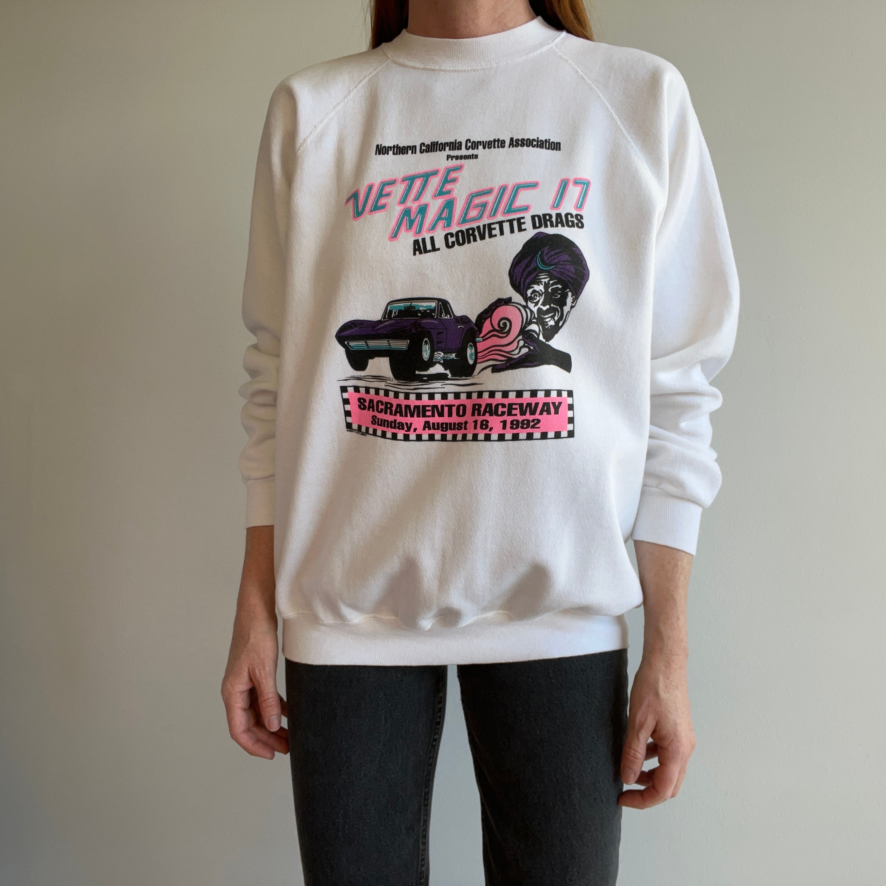 1992 Northern California Vette Magic 17 Sacramento Raceway Sweatshirt