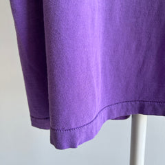 1980s Soft, Faded and Worn Purple FOTL Pocket T-Shirt
