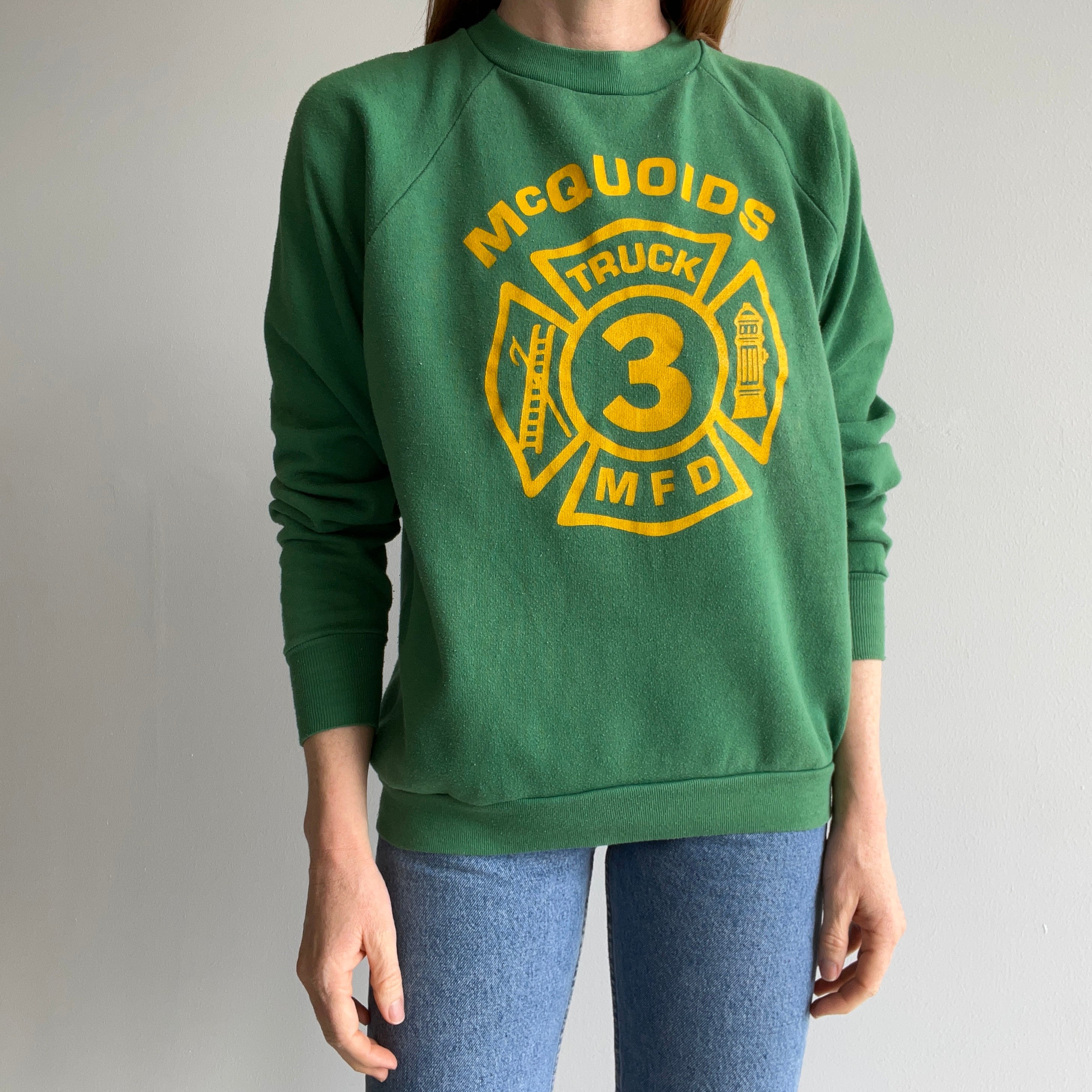 1970s McQuoids Engine and Ladder - Middletown, NY - Sweatshirt