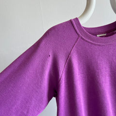 1970s Soft, Thin, Slouchy Purple Raglan