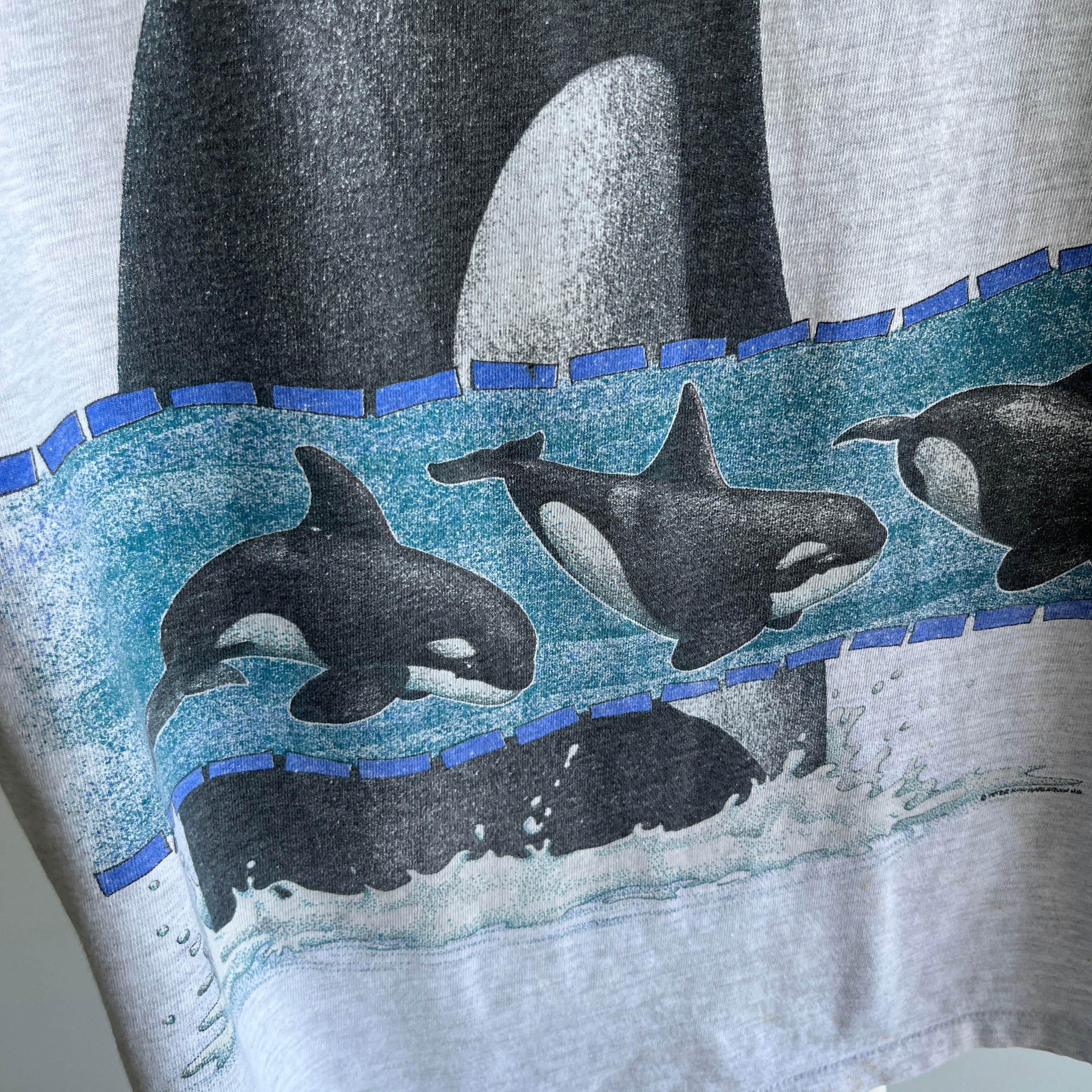 1980s Front and Back Shamu - Awwwwwww - T-Shirt - THE BACK IS BEST