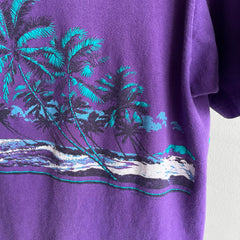 1990 Beach Scene Wrap Around Cotton T-Shirt